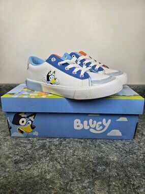 Bluey Bingo Women's Court Sneakers Size 6 by Ground Up White Blue Orange
